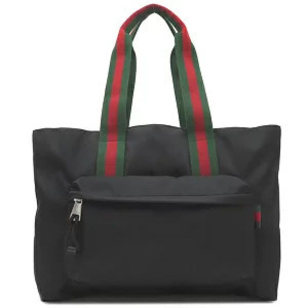 Gucci Tote Bag Logo Black Shoulder Travel